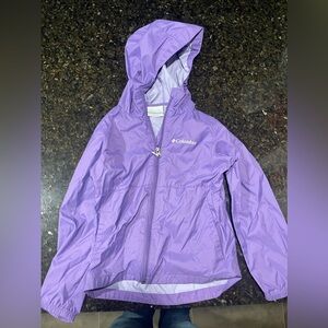Girls Hooded Columbia Rain Jacket